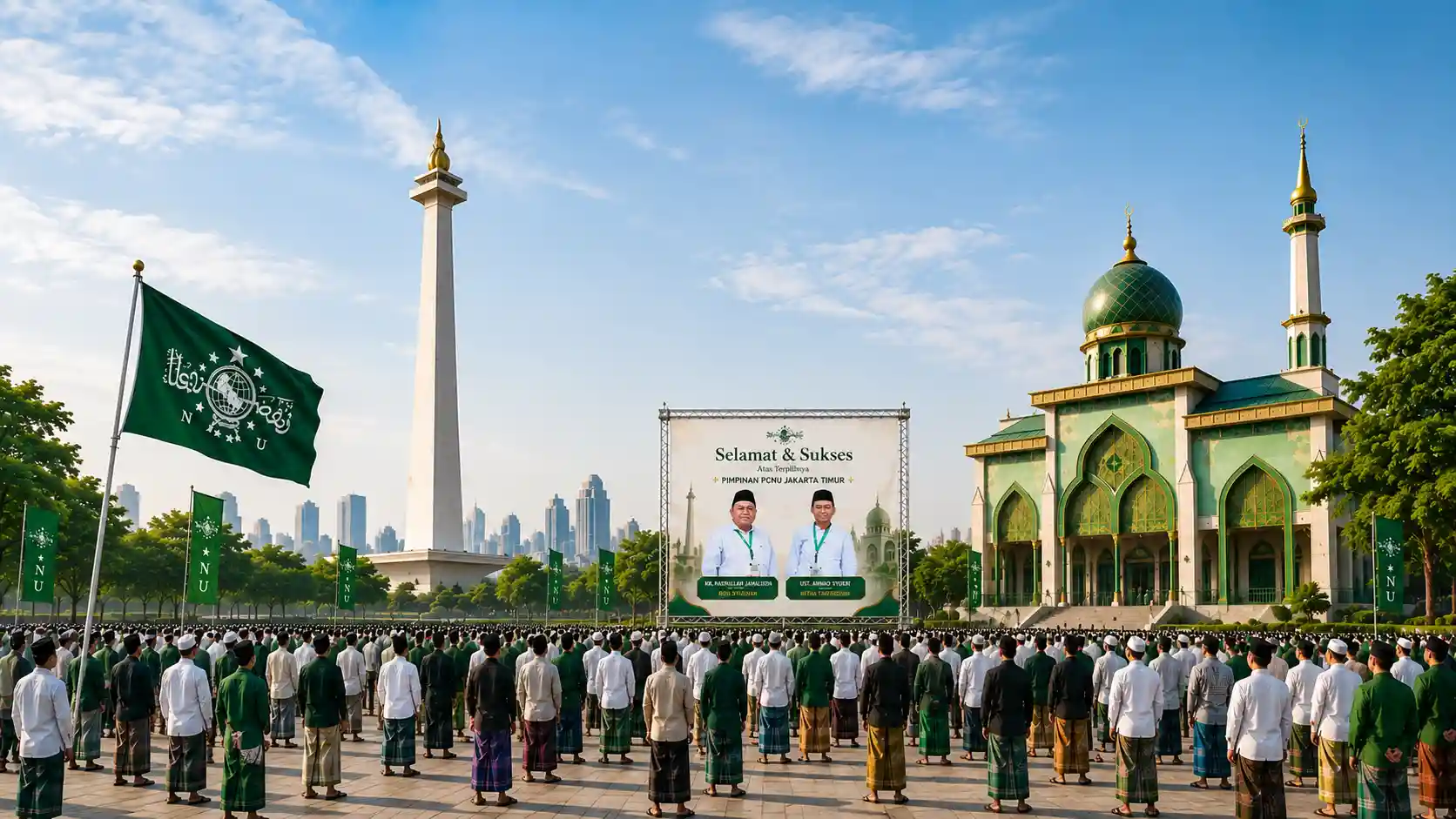 Kebersamaan pengurus dan warga PCNU Pengurus Cabang Kabupaten Grobogan